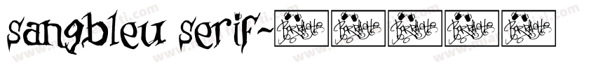 sangbleu serif字体转换